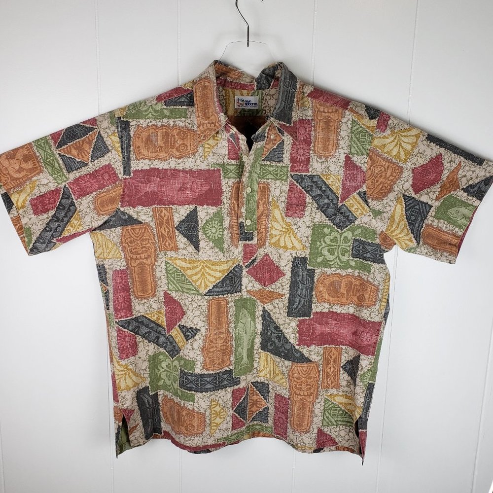 REYN SPOONER Hawaiian Traditionals Tiki Shirt
